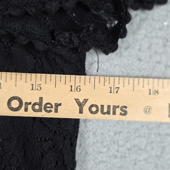 Twenty One Dress Womens Size Small Black Cocktail Mini Gothic Grunge Eyelet Y2K - Picture 7 of 11